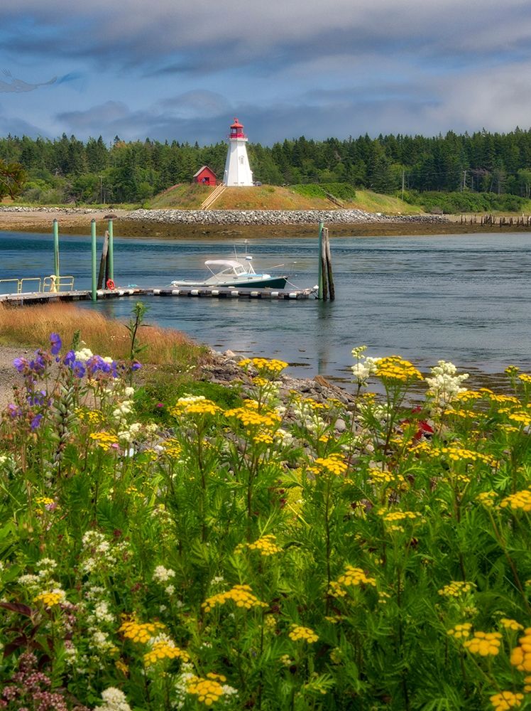 Maine-Lubec Mulholland Point Lighthouse as seen from the town of Lubec-Maine art print by Julie Eggers for $57.95 CAD